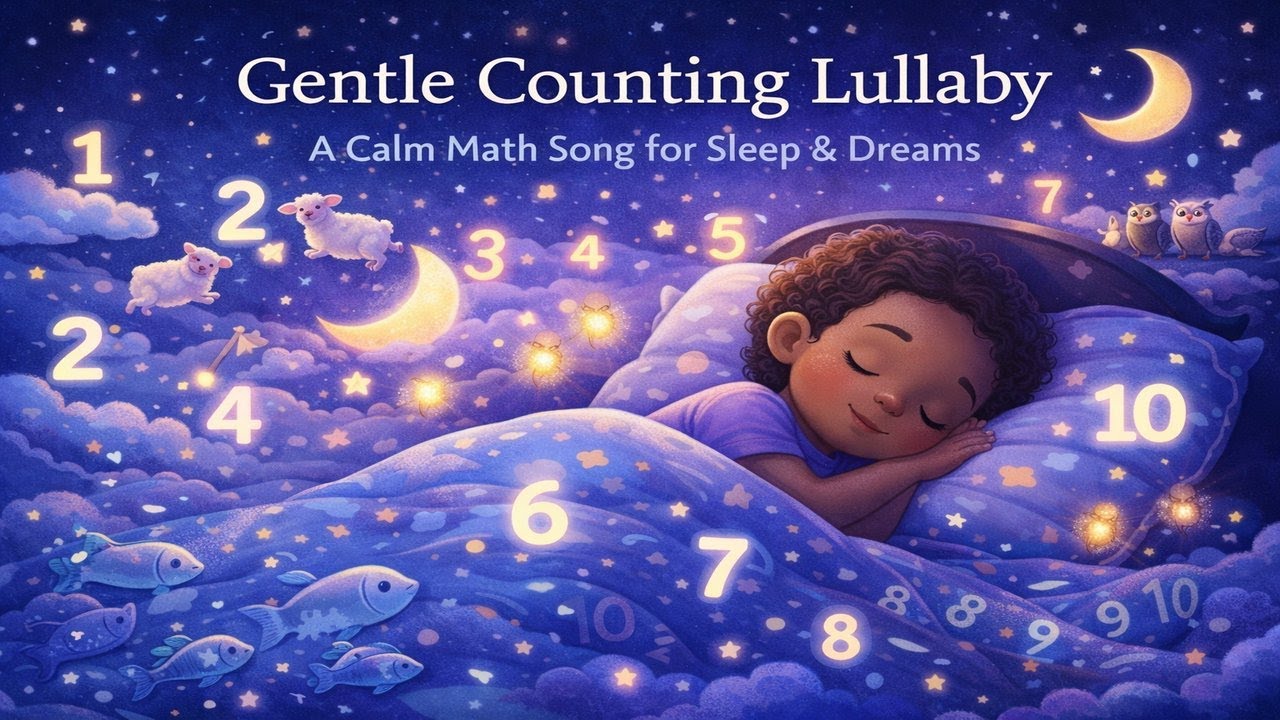 Gentle Counting Lullaby 1-10: Calm STEM Math for Kids Ages 3-6 (10 Min) 🔢🌙