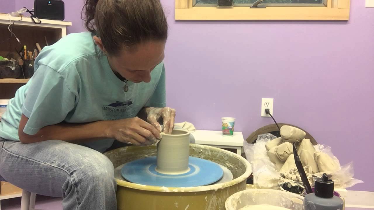 How to make a Wheel Thrown Mug with surface design
