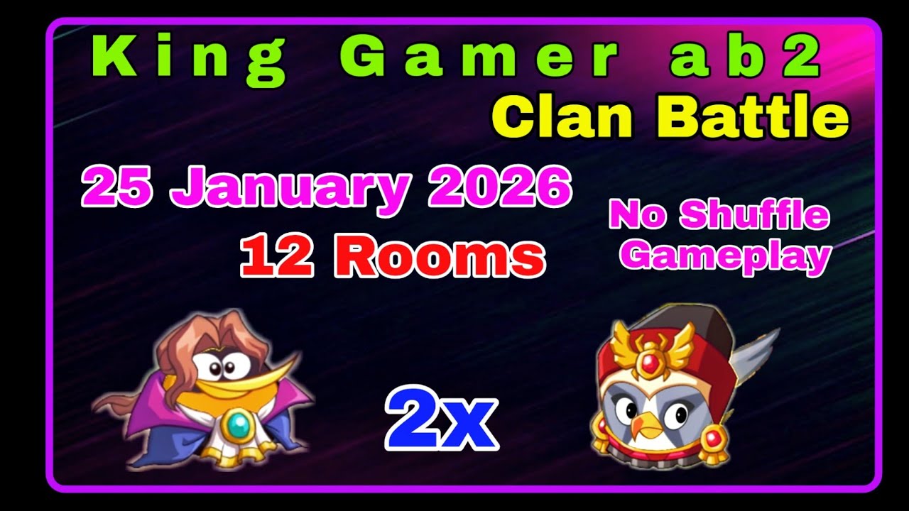 Angry birds 2 clan battle today (25 January 2026) (bubbles + silver 2x) (no shuffle gameplay)