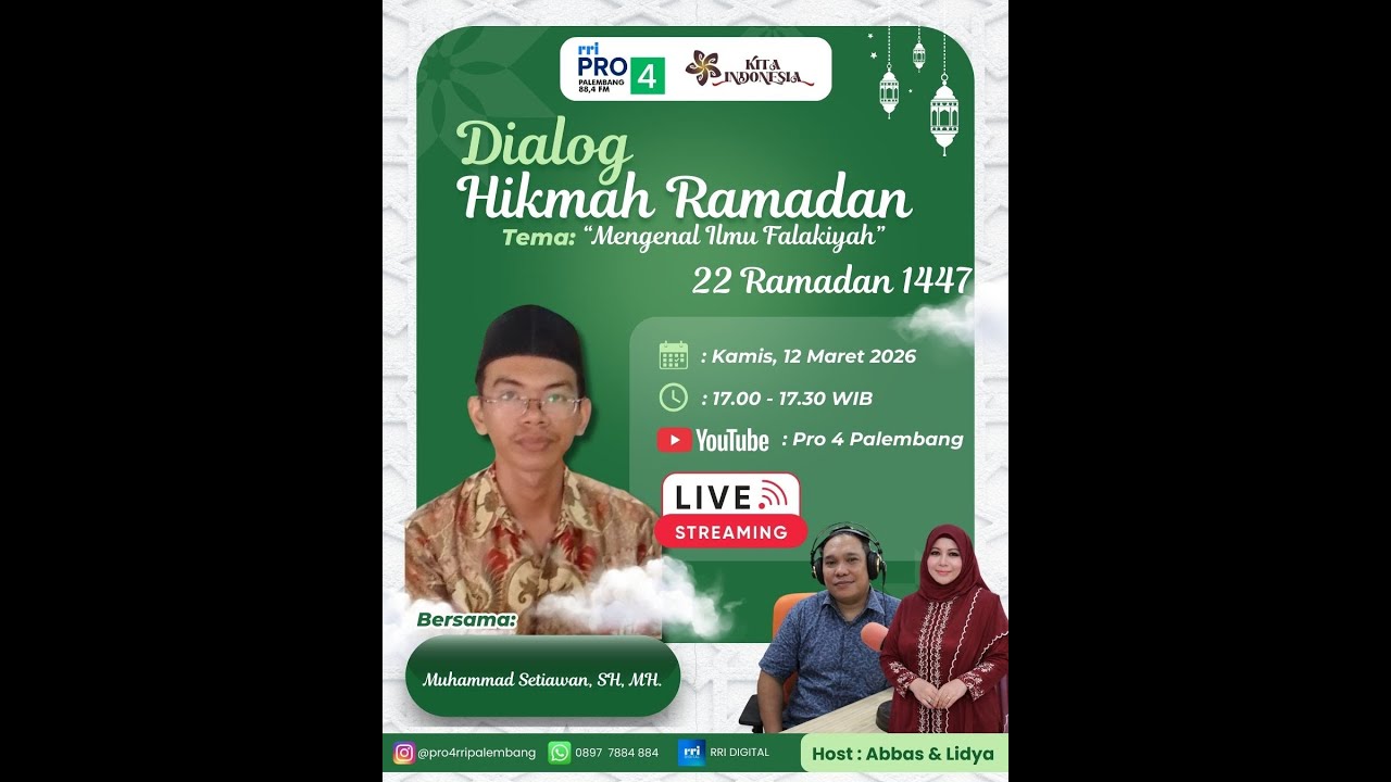 HIKMAH RAMADAN - RRI PALEMBANG, 12 MARET 2026