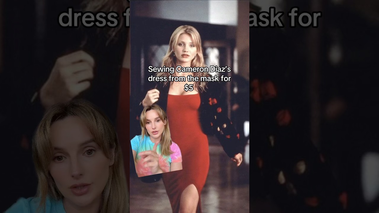 Sewing Cameron Diaz&lsquo;s red dress from the mask for $5 in 20 minutes ￼