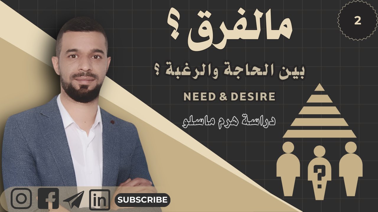 مالفرق بين الحاجة والرغبة؟ وعلاقة هرم ماسلو للاحتياجات بعلم التسويق
