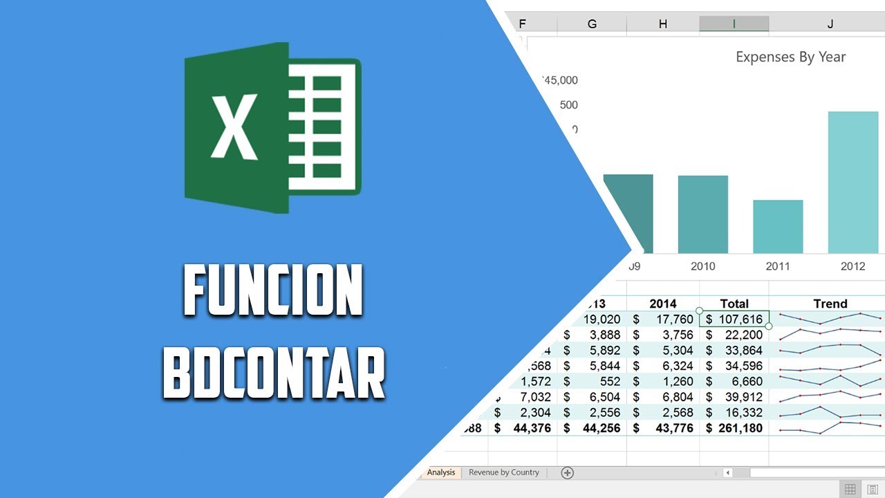 Excel 2016 &ndash; Funcion BDCONTAR &ndash; Video 97