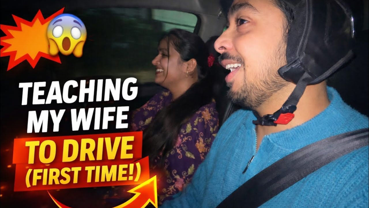 Teaching My Wife to Drive for the First Time 😱❤️