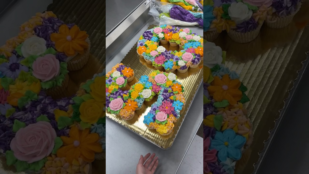Flower Cupcake Cake🌸🌼 