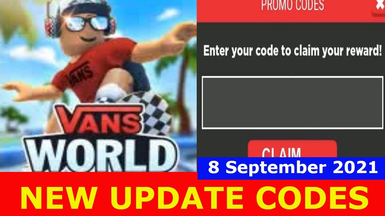 NEW UPDATE *NEW CODES* GETS FREE AVATAR ROBLOX IN Vans World ROBLOX | September 8, 2021