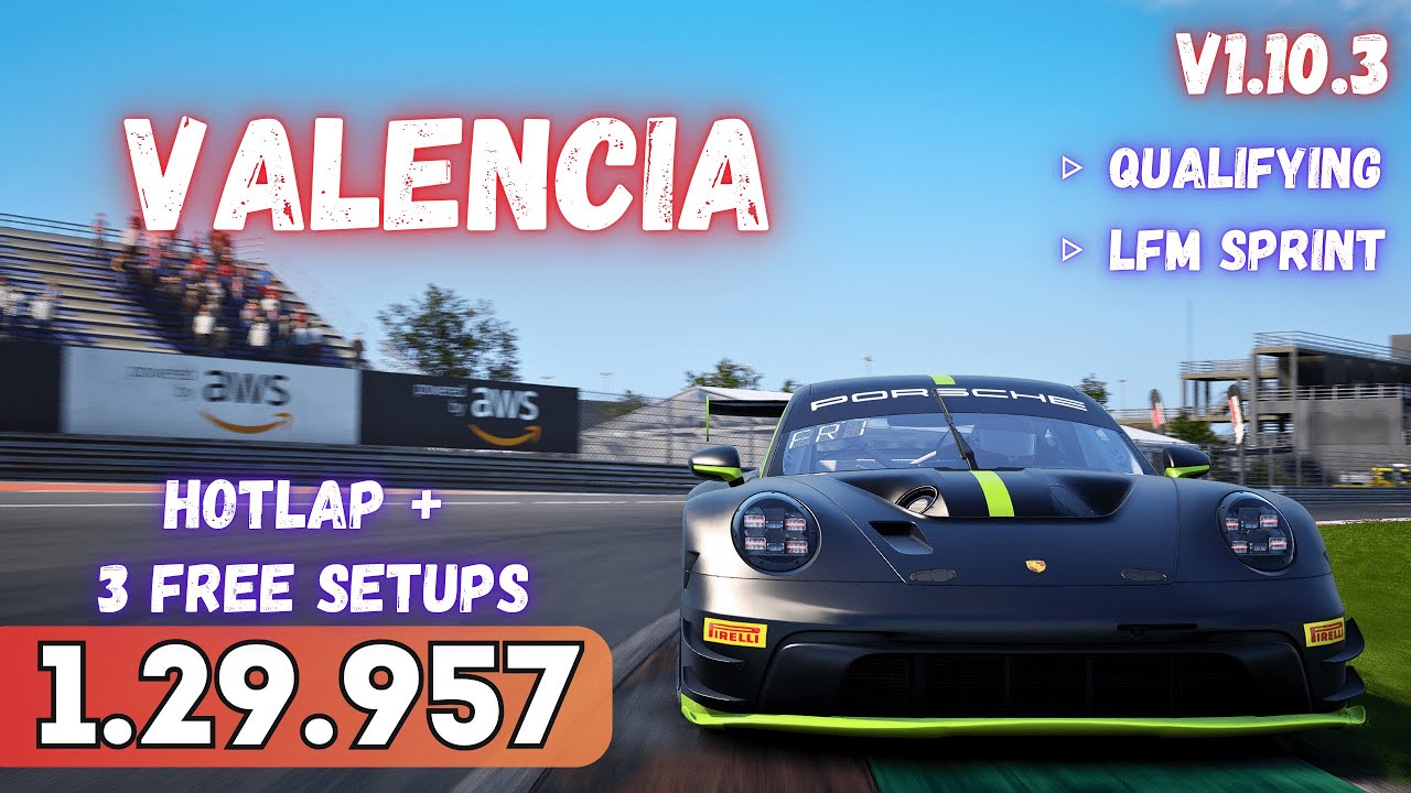 PORSCHE 992 GT3 R | VALENCIA 1.29.9 | HOTLAP + FREE SETUP | ACC v1.10