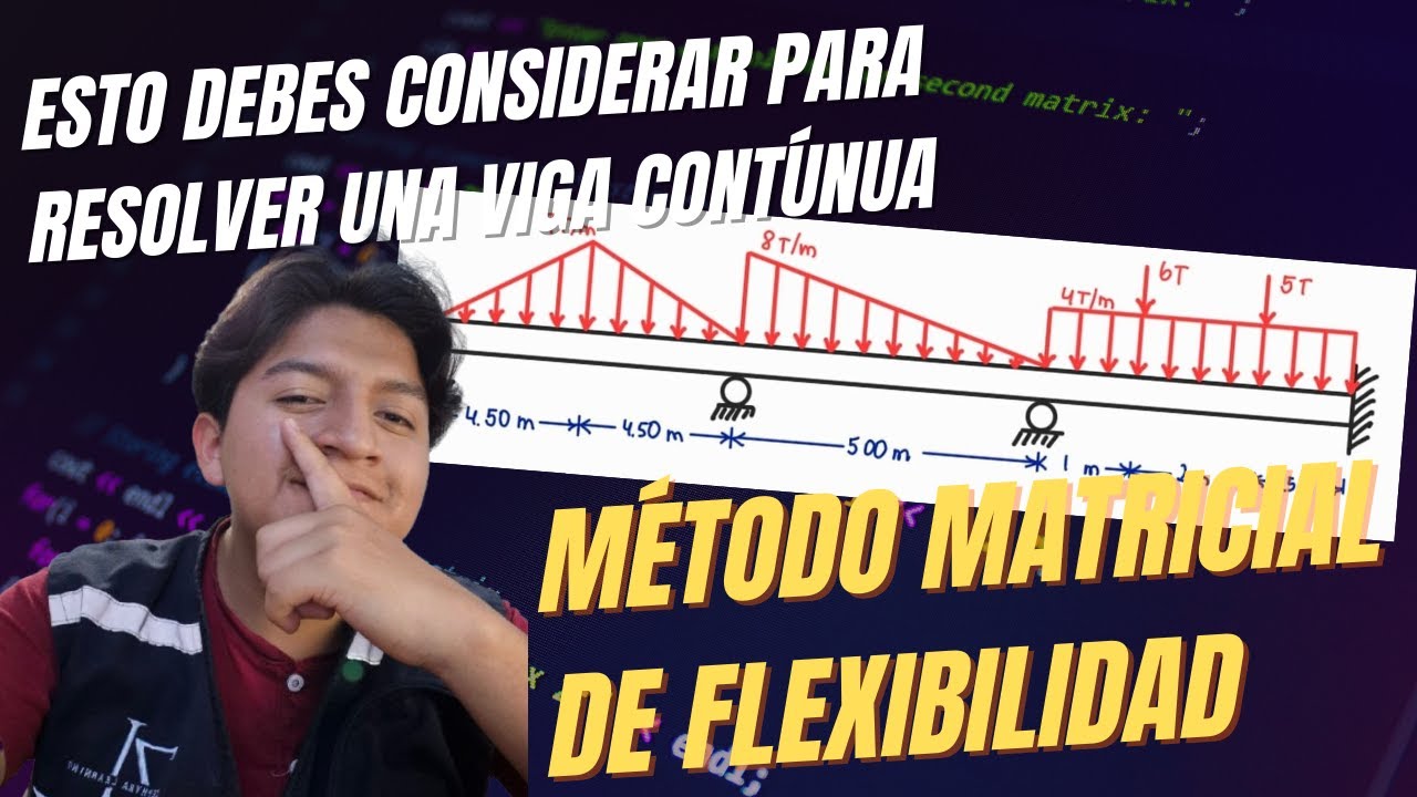 Así debes resolver una VIGA CONTÍNUA con el Método MATRICIAL DE FLEXIBILIDAD | Análisis Estructural
