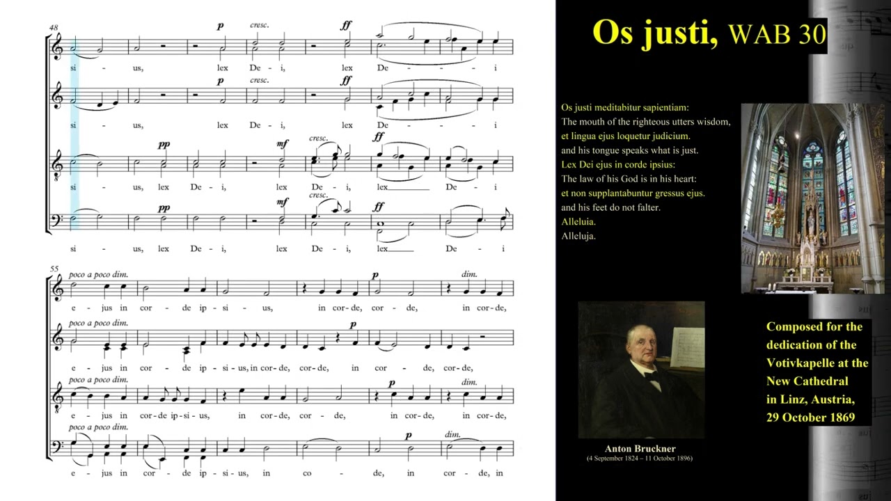 Os justi, WAB 30. Anton Bruckner. Vienna Kammerchor. Hans Gillesberger, conductor.