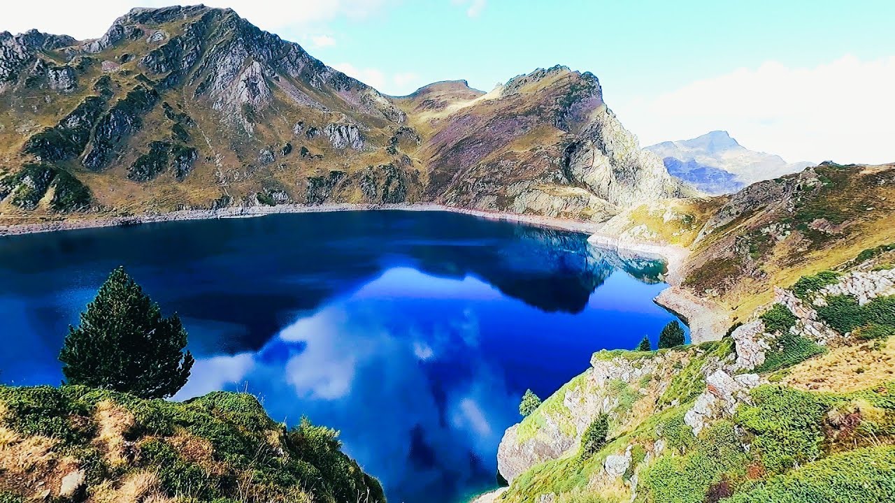 Lac bleu et lac Vert depuis le Tourmalet