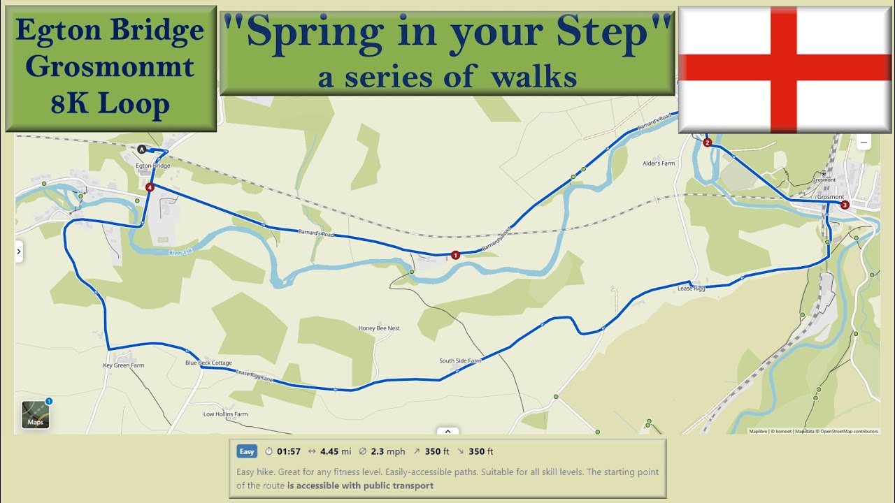 Egton Bridge to Grosmont - 8 Km Loop and a Steam Train!