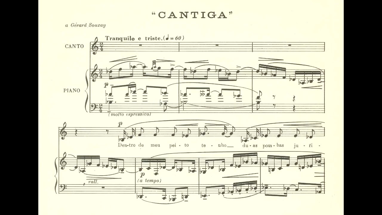 Camargo Guarnieri - Cantiga (Edmar Ferretti, soprano; Camargo Guarnieri, piano)