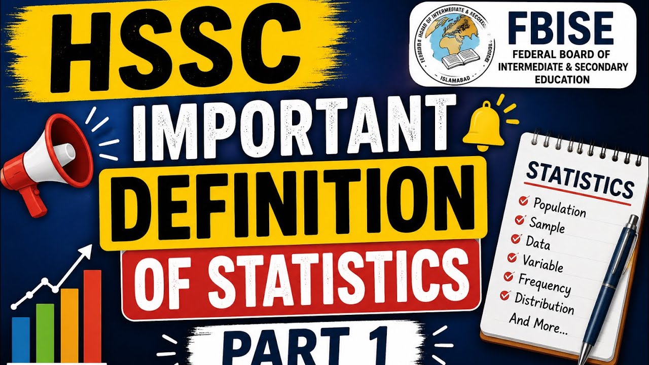 FBISE HSSC Statistics Part 1 | Most Important Definitions (2026)