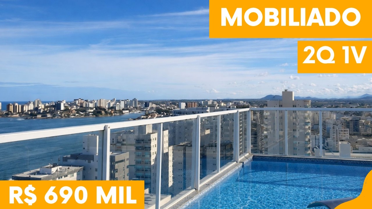 R$ 690 mil! Apartamento 2 quartos na Praia do Morro com área de lazer na cobertura