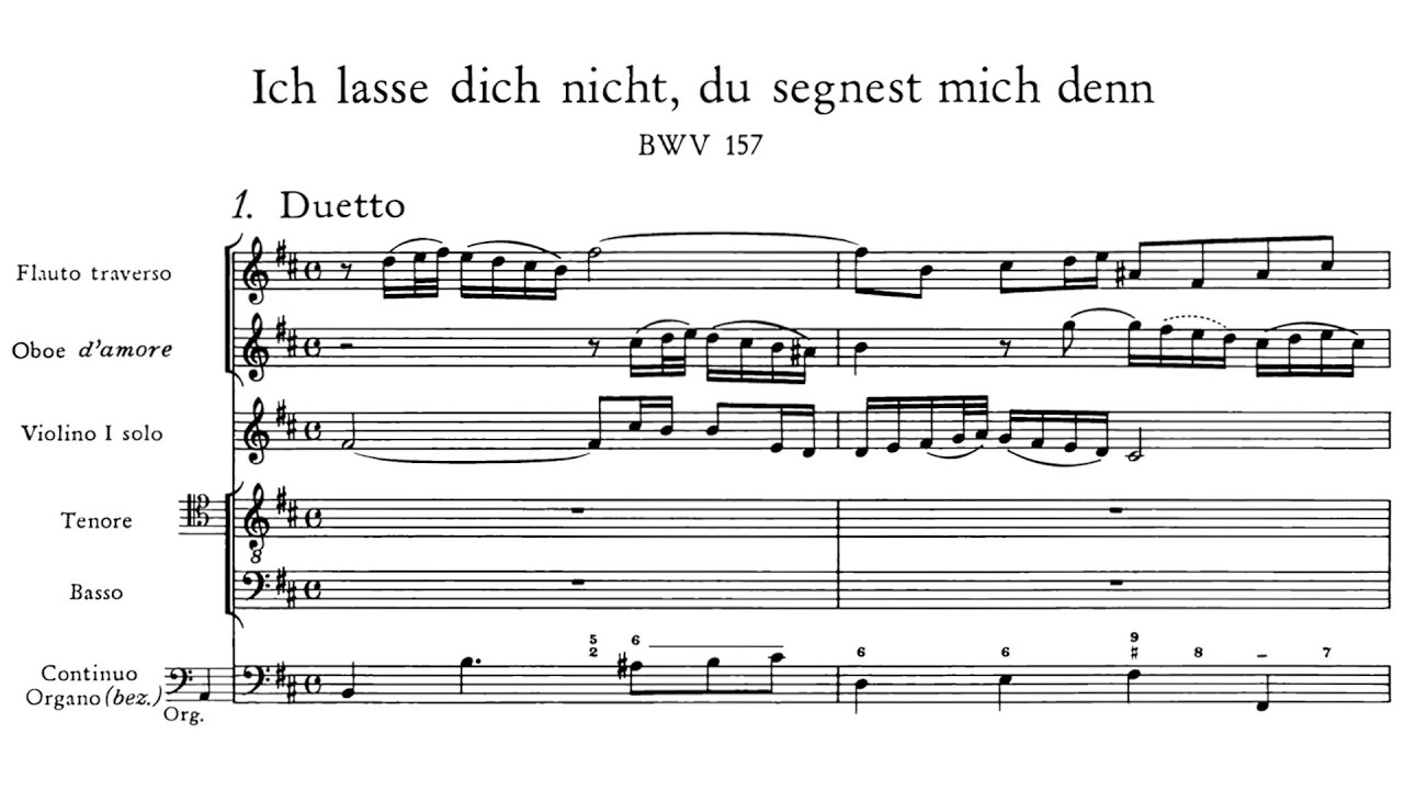 J.S Bach - Cantata: Ich lasse dich nicht, du segnest mich denn!, BWV 157