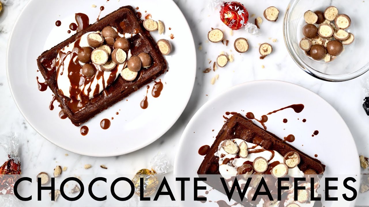 CHOCOLATE WAFFLES | easy breakfast recipe