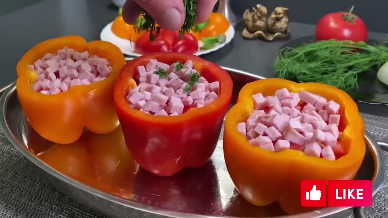 Fylld paprika i ugnen! Oförglömlig smak och enkelt hemlagat recept!