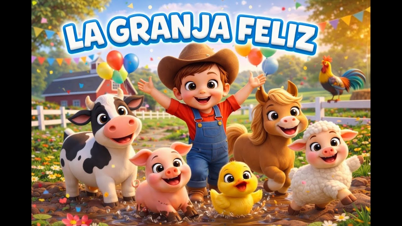 La Granja Feliz 🐮🐷 | Animales de la Granja + Canción Infantil (Divertido Kids)