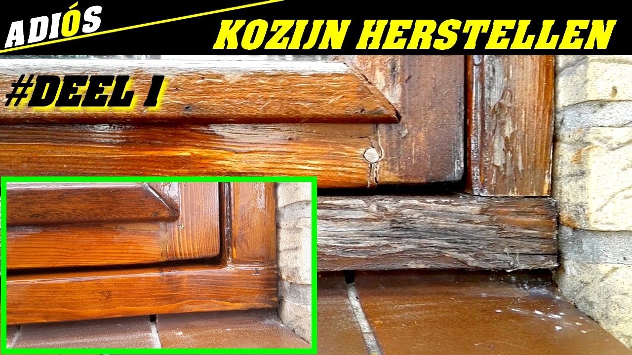 KOZIJN REPAREREN ~ Blanke lak herstellen.