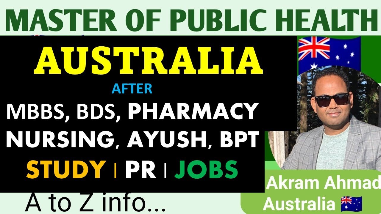 Scope of MPH in Australia after Pharmacy/MBBS/BDS/BPT | Scope of Master of Public Health, Jobs