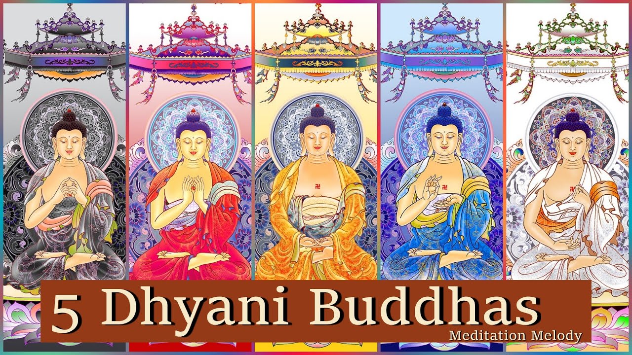💥5 Dhyani Buddhas: Amitabha, Akshobhya, Mahavairochana, Ratnasambhava, Amoghasiddhi 💥
