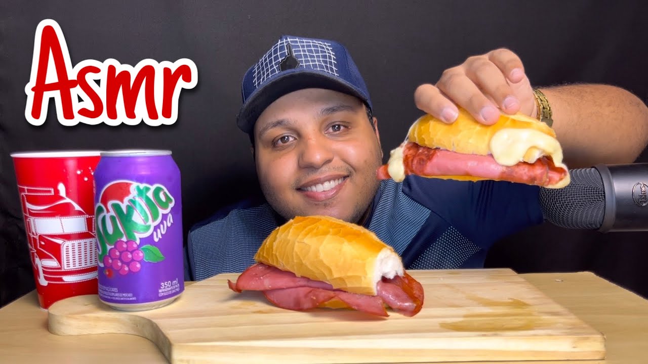 ASMR COMIDA PÃO COM MORTADELA E QUEIJO | MUKBANG sons de mastigação #asmr #mukbang #lucasasmr