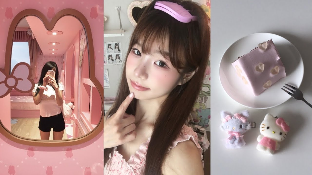 취향가득 일상 브이로그🎀🍡🍨  (산리오 전시회 호텔 플로리아 홍대 빈티지샵투어 연희동 카페 오타쿠 브이로그 택배깡)