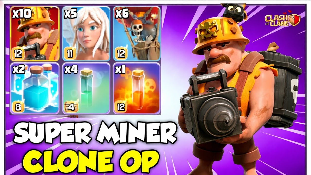 Thế Sơn Coc | Clan War League Attacks Super Archer Blimp + Super Miner | Clash of Clans