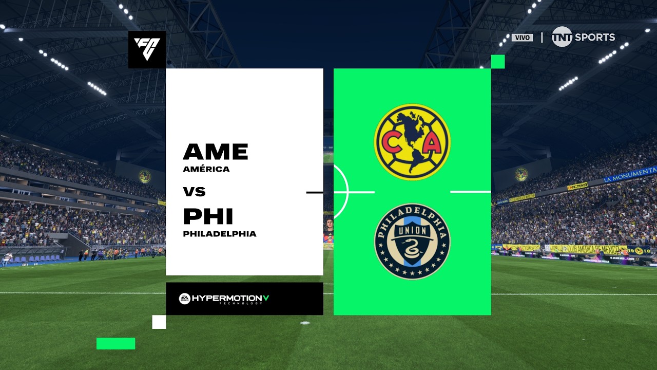 América 0-0 Philadelphia Union | CONCACAF CHAMPIONS CUP | SIMULACIÓN FC 26 |