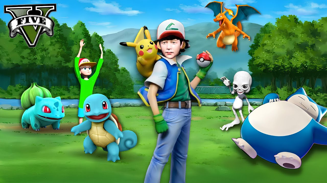ကျွန်တော် Pokemon ကောင်လေးတွေကို လိုက်ဖမ်းခဲ့တယ် | I caught Pokemons in GTA V | SMART On Live