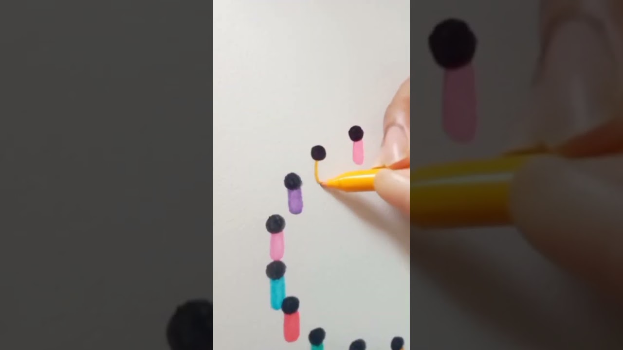3D people in a circle! #3ddrawing #easy
