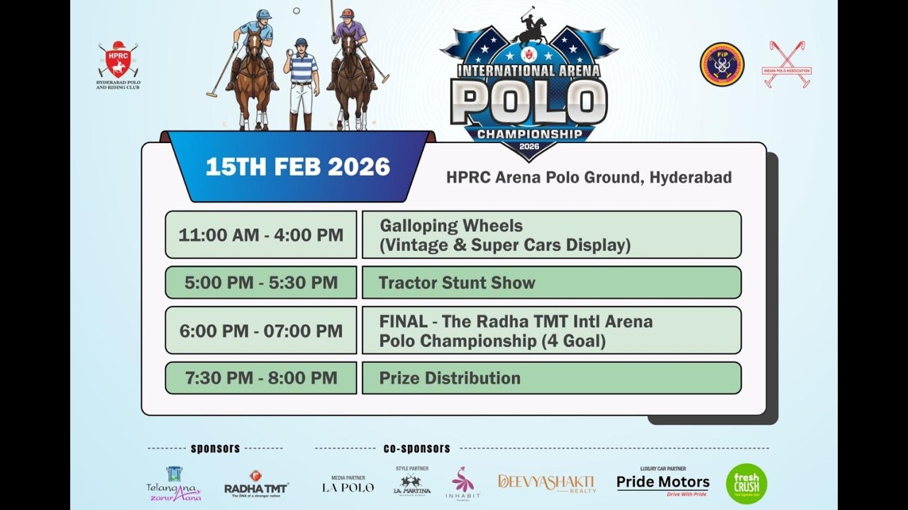 LIVE | The Radha TMT Intl Arena Polo Championship 2026 FINAL + Tractor Stunt Show | Hyderabad