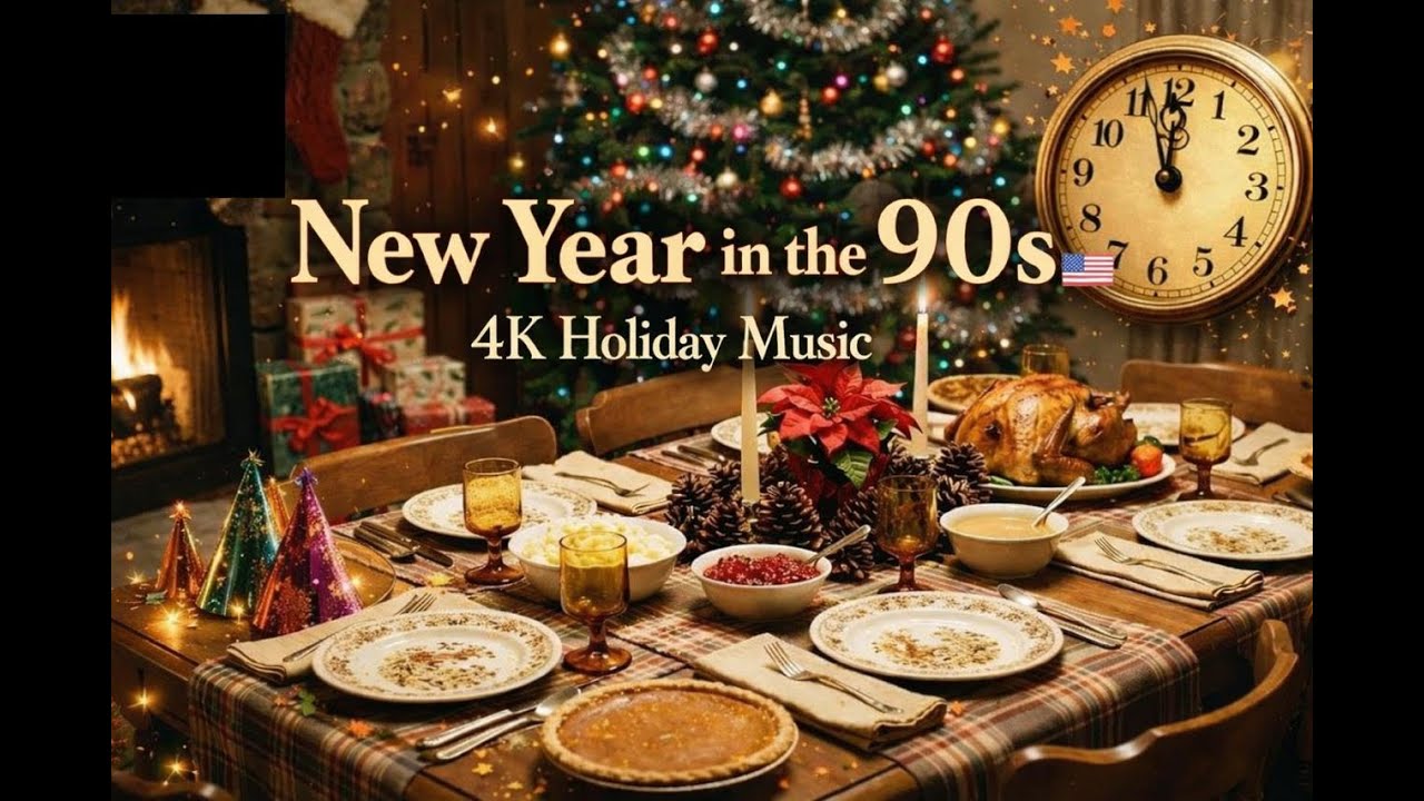 A Cozy New Year Evening in the 90s | Nostalgic American Holiday Instrumental Music | Warm Atmosphere