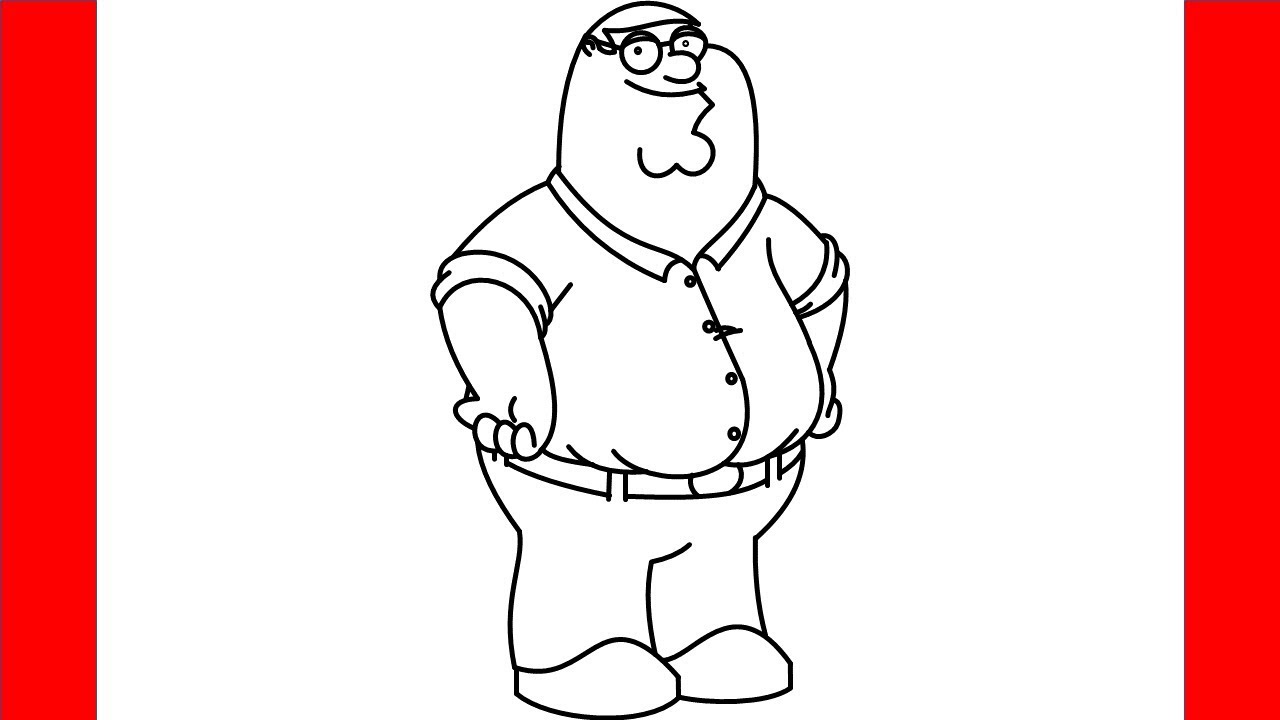 How To Draw Peter Griffin From Family Guy - Step By Step Drawing