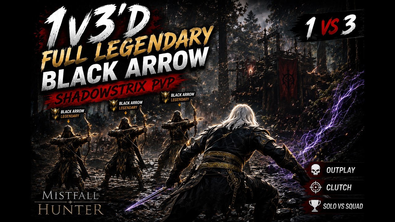 I 1v3'd FULL LEGENDARY Black Arrow | Shadowstrix PvP - Mistfall Hunter