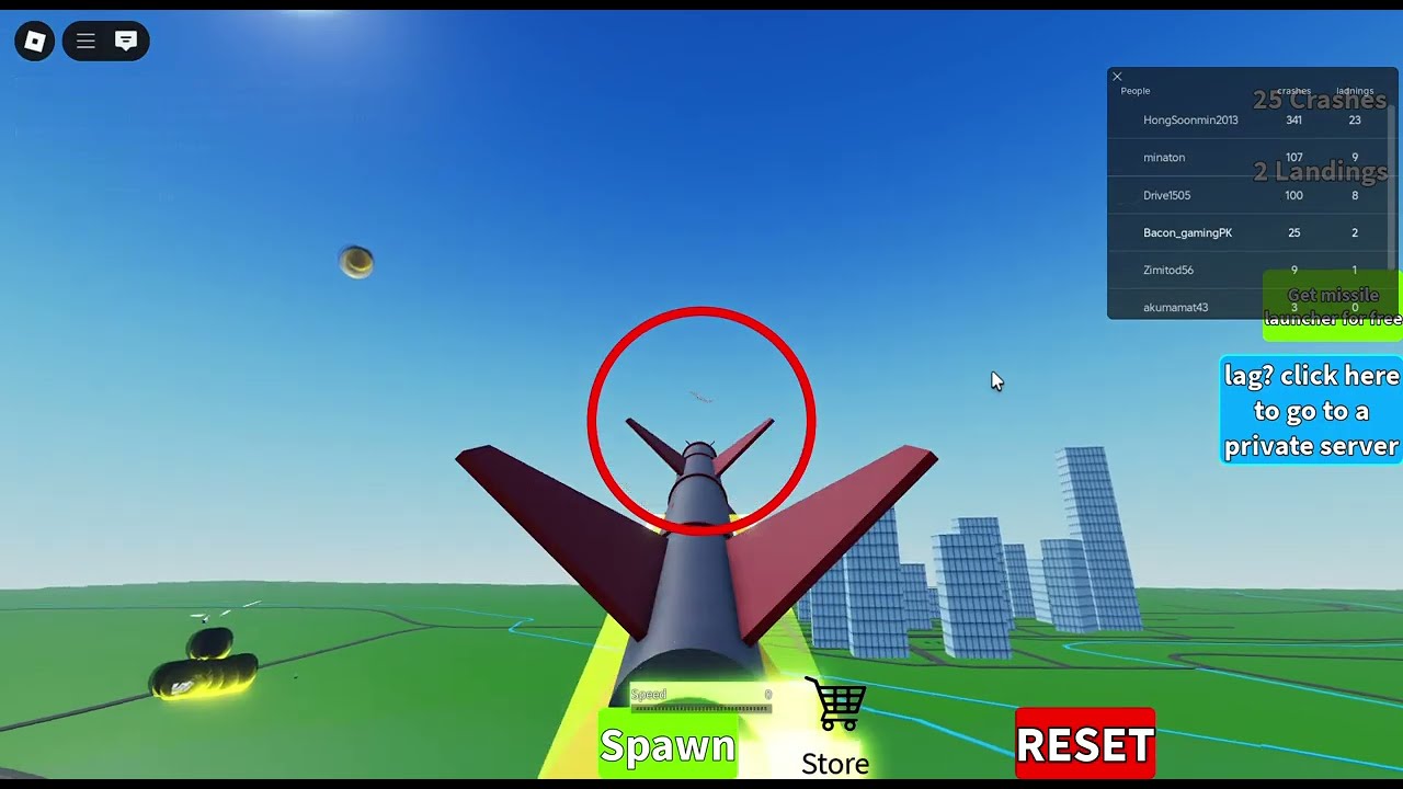 missile launching (crash or land)