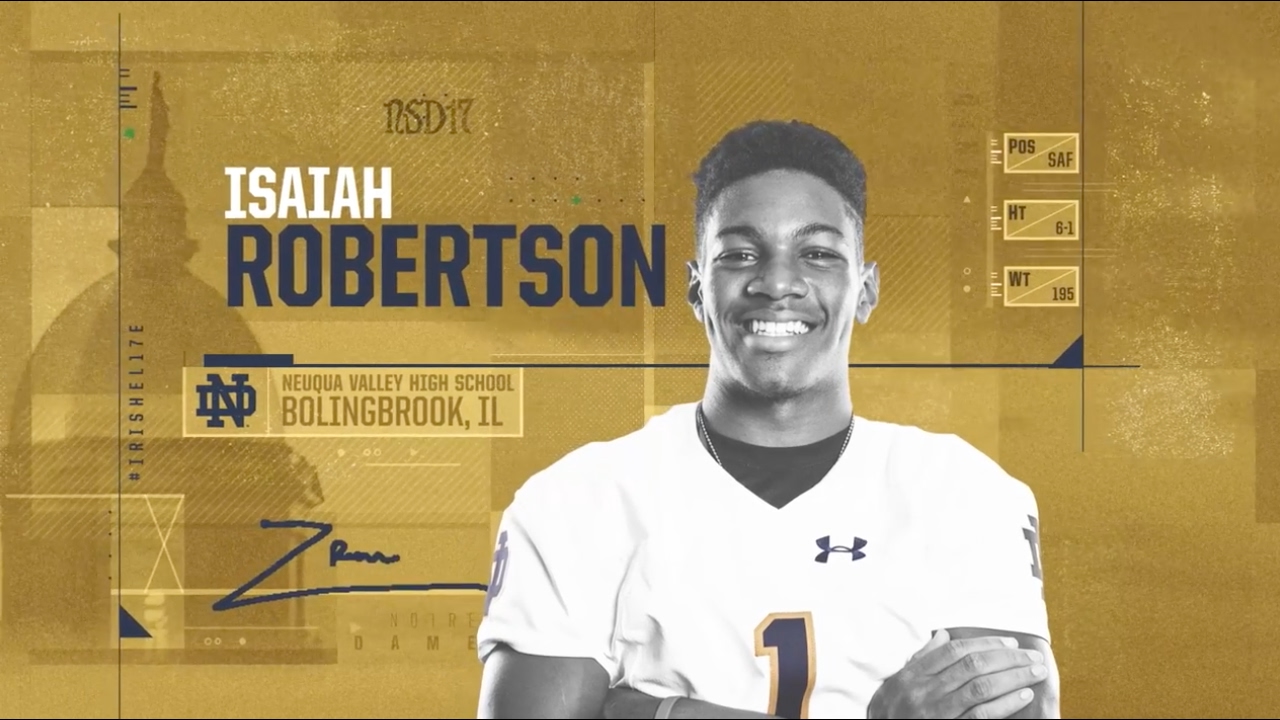 Isaiah Robertson Highlights - Notre Dame Football - NSD17