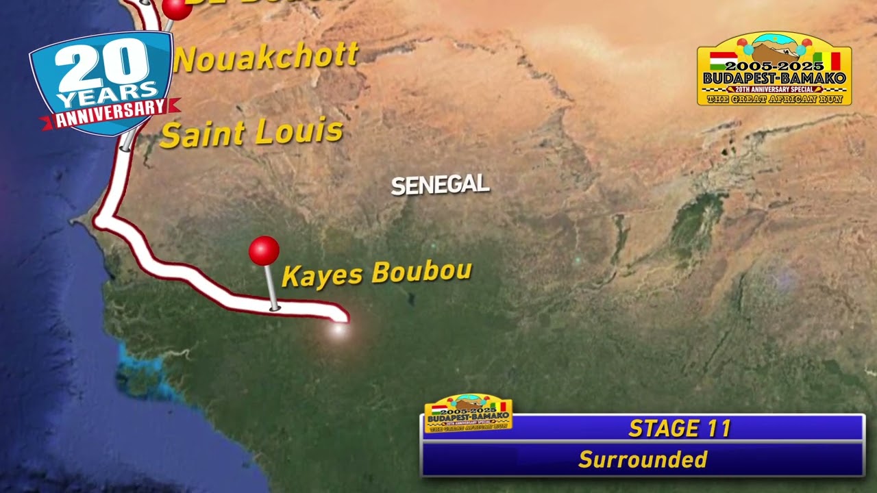 Official Route Of The 2025 Budapest-Bamako Rally