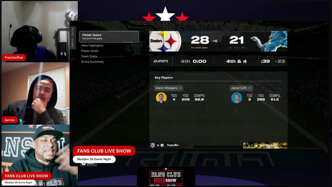 FANS CLUB LIVE SHOW - Game Night (Madden 26 H2H)