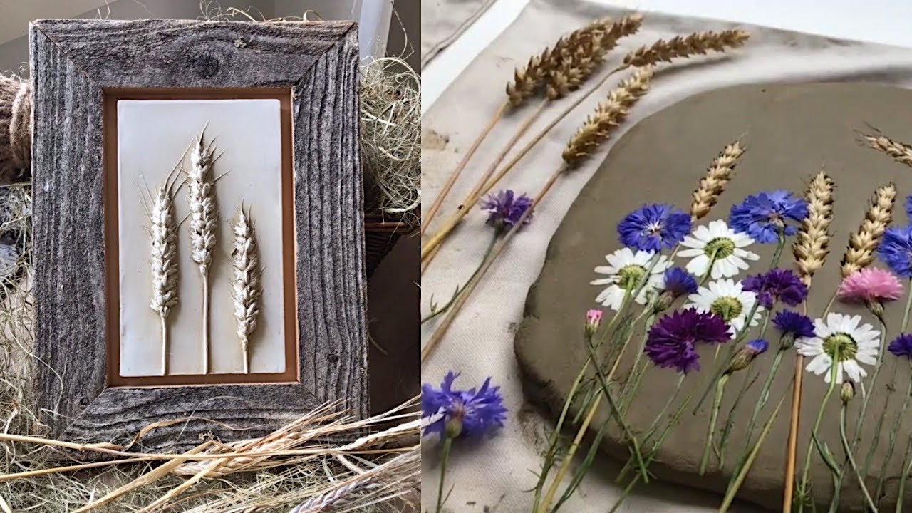 So Rustic ❤️ Making Botanical Plaster Casts in Rustic Frames/ How to Make Botanical Bas-Relief