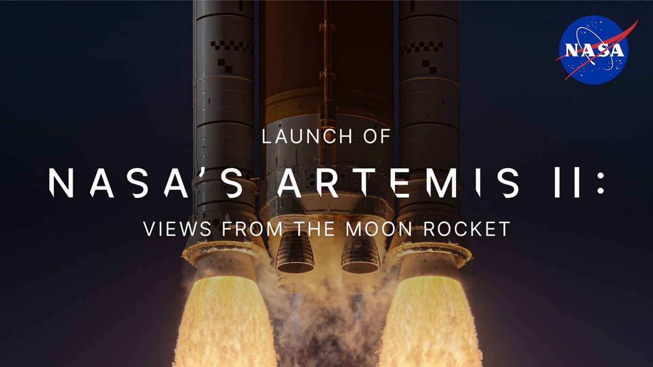 Launch of NASA's Artemis II: Moon Rocket Camera Views