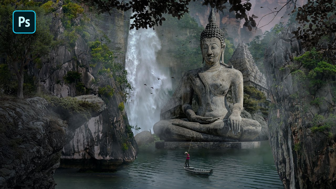 Creating a fantasy budha matte painting in photoshop !