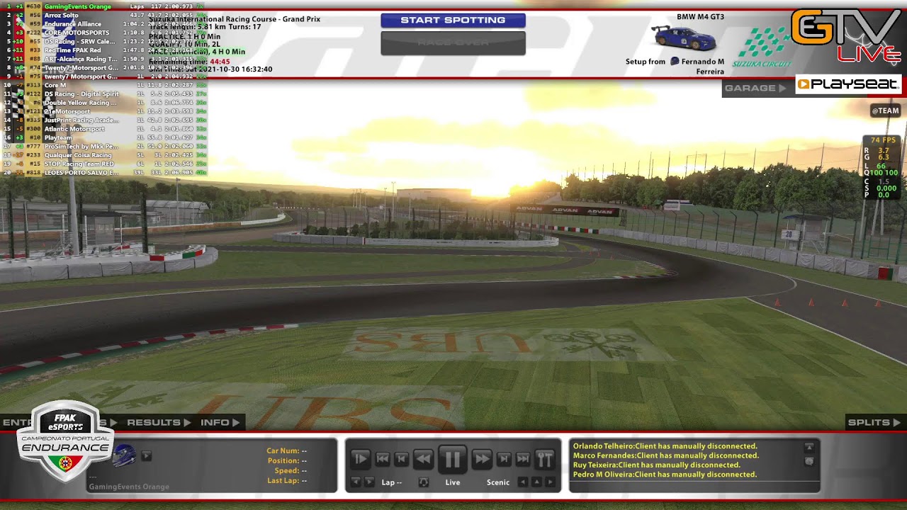GamingEventsTV - IRACING 2021 CPEE Prova 2 - 4h Suzuka
