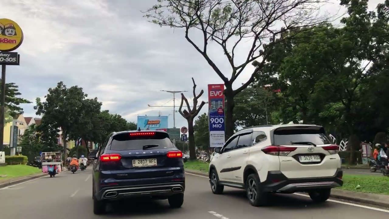 Suasana jalan sore dari Graha Raya sampai Kunciran | Tangerang