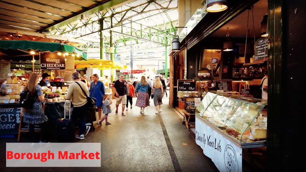 Borough Market - London Street Food | London Walking Tour | 4K ASMR