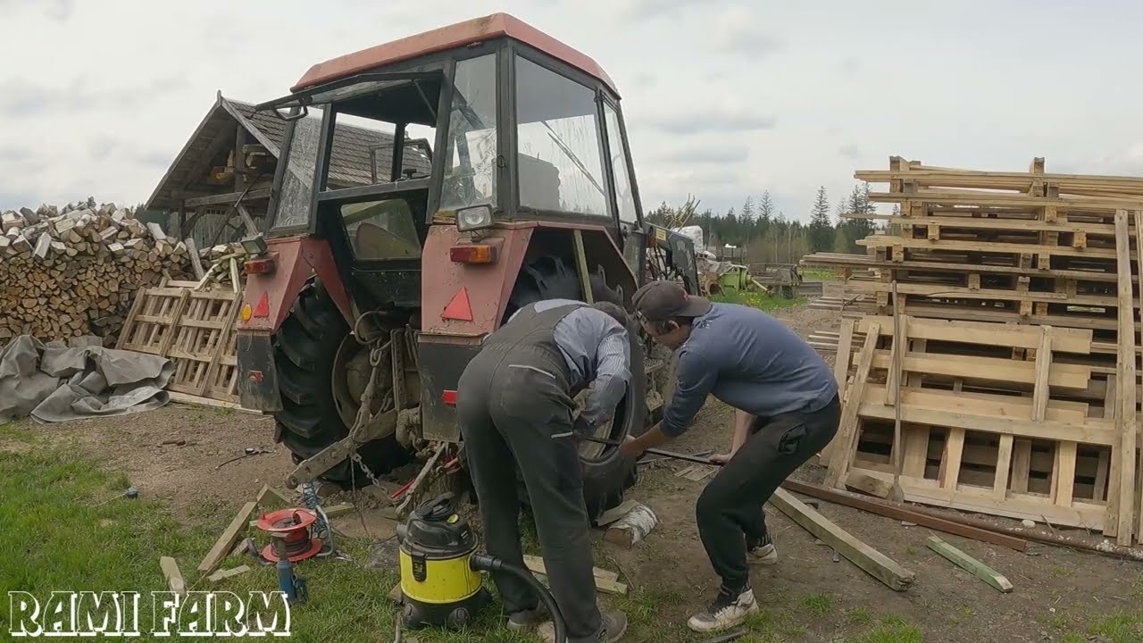 Wymiana drugiej opony ZETOR 5011. Z tą był problem...