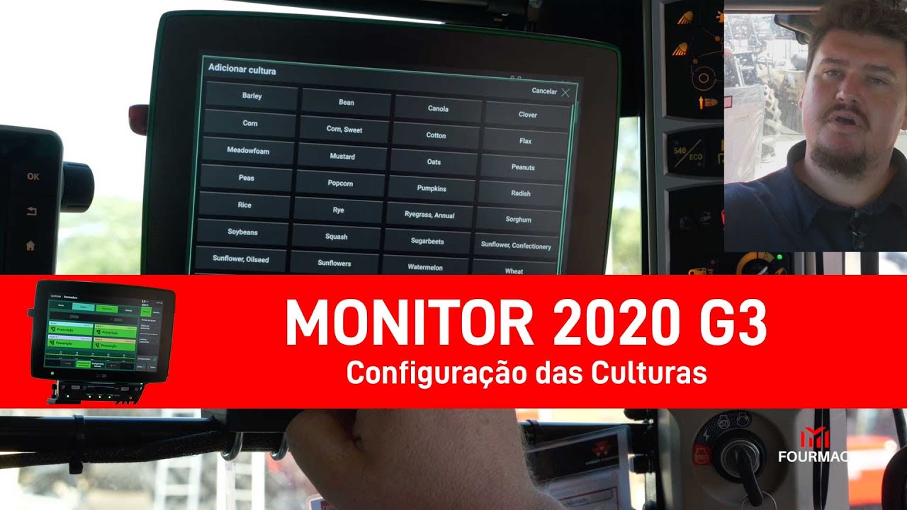 Monitor 2020 G3 - Configuração das Culturas - Plantadeira Momentum 24f