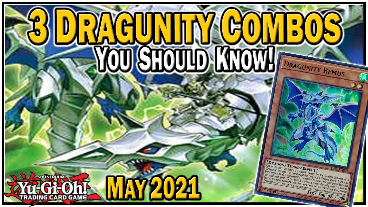 Yu-Gi-Oh! 3 Basic DRAGUNITY Combos You Should Know! | 3 Easy/Standard Combos - May 2021