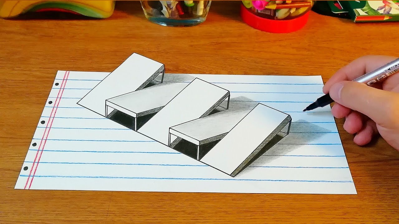 Amazing 3D Drawing Tutorial | Easy 3D Drawing Art | how to draw 3d tricks | Amazing Videos 
