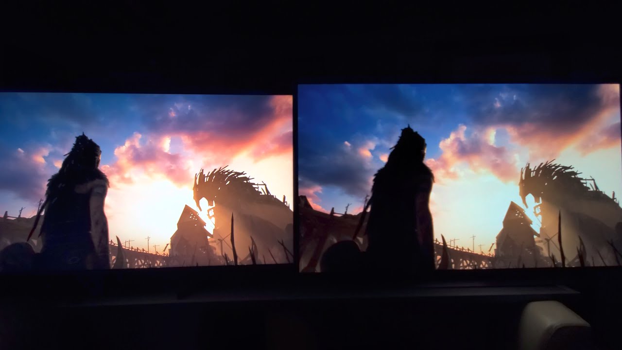 LG C10 CX OLED VS SONY X950H LED HDR 4K PC GAMING HELLBLADE SENUA'S SACRIFICE NATIVE 4K ULTRA